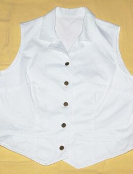 Damen / Mädchen Jeansweste - Weste / Jacke ärmellos "weiß" Gr. 38 - Andernach