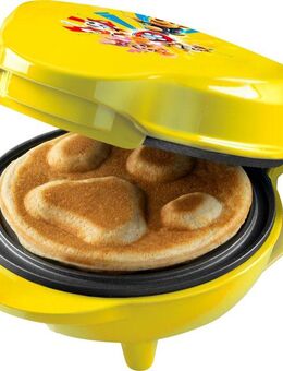 bestron Waffeleisen APP500Y Paw Patrol, 550 W, im einzigart. Design, für Kindergeburtst., Ostern & Weihnachten., Gelb