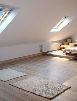 Sehr helle, moderne DG- Wohnung in kleiner Einheit, ca. 90m² Grundfläche mit Garten und Stellplatz - Beindersheim