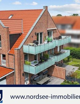 Wohnung direkt am Wasser - Perfekte 73 m² Ferienwohnung A+ mit direktem Wasserblick - Dornum
