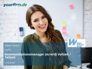 Kommunikationsmanager (m/w/d) Vollzeit / Teilzeit - Greven (Nordrhein-Westfalen)