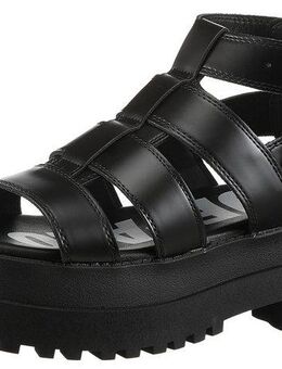 Buffalo PLUTO GLD Sandalette, Plateausandale, Festival-Sandale mit verstellbaren Schnallen