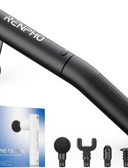 RENPHO Massagepistole Renpho Extend Massage Gun C004, Inkl.Verlängerungsgriff für schwer zu erreichende Stellen
