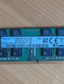 Lenovo Thinkpad T480 RAM 16GB DDR4 SO-DIMM M471A2K43CB1-CRC 01FR302 - Sickte