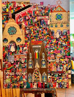 „So is Kölle“ 100x140cm großes „Wimmelbild für Kölnliebhaber“ - Rösrath Zentrum