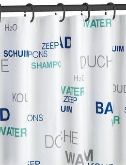 WENKO Duschvorhangstange Schwarz, ausziehbar, ohne Bohren, geklemmt, Aluminium, Länge 110-185 cm