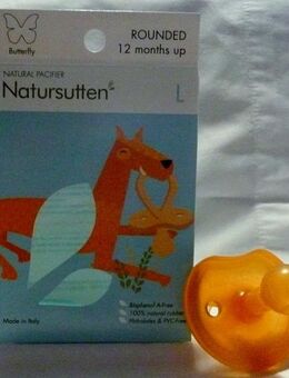 Neu!! Natursutten Butterfly Rounded Schnuller Gr.L, ab 12 Monaten und älter - Niederfischbach
