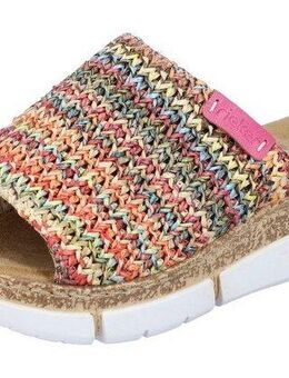 Rieker Pantolette, Keilabsatz, Sommerschuh, Schlappen im Sommerlook