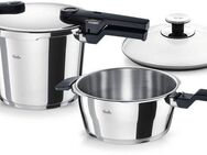 Fissler Schnellkochtopf Vitaquick®, Edelstahl 18/10 (Set, 4-tlg., 1 Schnellkochtopf 6 L, 1 Schnellbratpfanne 3,5 L, 1 Metalldeckel), Made in Germany