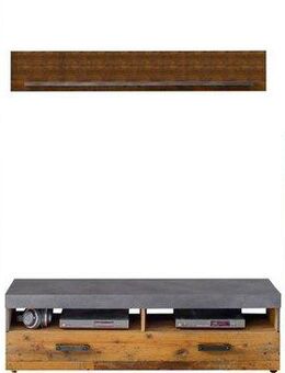 INOSIGN Wohnwand Ilana, (Set, 4-St), moderne Wohnwand im Industrial Style - Beleuchtung optional