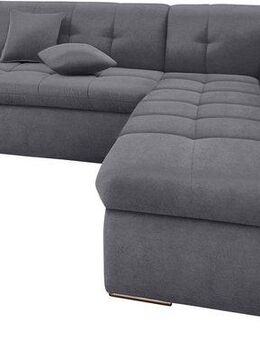 DOMO collection Ecksofa Moric Luxus incl. Zierkissen B/T/H: 273/216/80 cm, XXL, L-Form, bis 140kg pro Sitzplatz belastbar, Ottomanen-Abschluss
