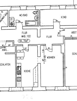 Weißenfelser Straße 46e - Dreiraumwohnung im Erdgeschoss - Merseburg