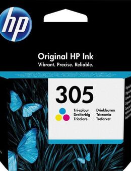 HP 305 Tintenpatrone (Packung, 1-tlg., original, 305 yellow/magenta/cyan, 3YM60AE)