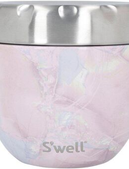 S'well Thermobehälter Calacatta S'well Eats 2-in-1 Essensschale, Edelstahl, (1-tlg), VAKUUM-ISOLIERTE KONSTRUKTION, 363 ml
