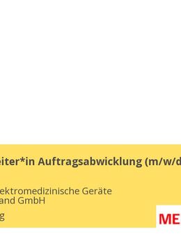 Sachbearbeiter*in Auftragsabwicklung (m/w/d) - Starnberg