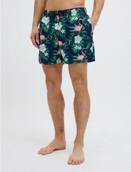 Jack & Jones Badeshorts JPSTMAUI Badeshort mit Print und elastischem Bund für Komfort gemustert, modisch, regular fit, Web