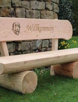Gartenbank mit Gravur. Rentners Geschenk. Hochzeitsgeschenk. - Steyerberg