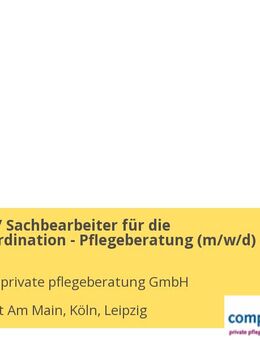 Disponent / Sachbearbeiter für die Terminkoordination - Pflegeberatung (m/w/d) - Leipzig