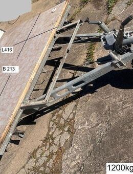 Plattformanhänger 1200kg ca 416 x 213 170 mit Brief, ZdR 164, P - Schotten Zentrum