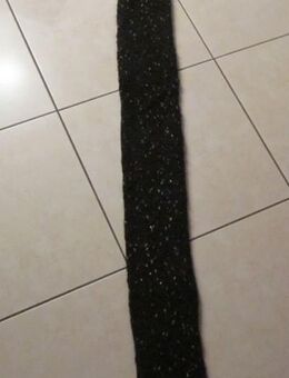 Schal, handgestrickt, schwarz meliert, neu, 5,- - München