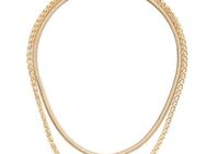 LASCANA Collier Layerkette, 2 reihige Halskette, Schlangenkette und Zopfkette in Layer Optik