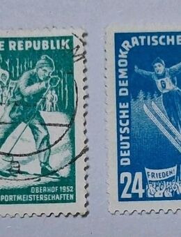 DDR 1952 Skimeisterschaften komplett gestempelt - Görlitz