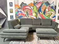 Sofa Couch Wohnlandschaft Moosgrün + Hocker Ausstellungsstück - Delmenhorst