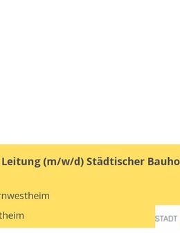 Technische Leitung (m/w/d) Städtischer Bauhof - Kornwestheim