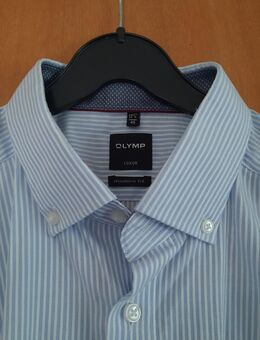 Olymp Luxor Modern Fit 45 blau weiß gestreift Herren Hemd button down - Euskirchen