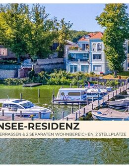 Zwei traumhafte Seewohnungen mit Bootsliegeplatz, 3 Terrassen, 2 separate Eingänge und Stellplätze - Potsdam