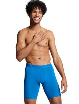 PUMA Boxershorts PUMA MEN SPORT MICROFIBER LONG BOXERS 2P (Packung, 2er Pack) mit Logo-Bund