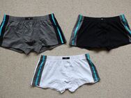 3 X H.I.S Boxer Boxershorts Colorblocking grau schwarz weiß XL - Niddatal