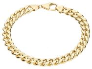 Luigi Merano Armband Panzerkette, Panzerarmband, teilmassiv, Gold 585