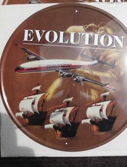 Evolution Blechschild rund 29 cm Deko Blech-Schild neu ovp 5,- - Flensburg