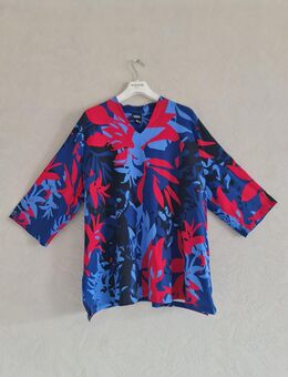 Ulla Popken Damen Übergröße Stretch Bluse Shirt Gr. 54 / 56 Buntfarbe - Geseke