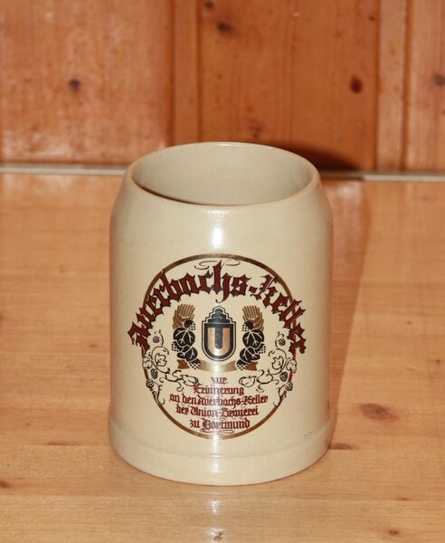 Dortmunder Union Auerbachs-keller Bierkrug 0,5L sehr alt neuwertig Steingut - Borken