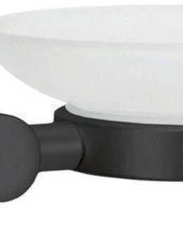 Kleine Wolke Seifenablage Apollo Nero, Breite: 13,4 cm, Glas/Aluminium