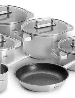 WOLL Topf-Set Steel, Edelstahl (Set, 10-tlg), hochwertiger, korrosionsbeständiger Edelstahl