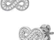 Fossil Ohrstecker-Set STERLING, Unendlichkeitsschleife/Infinity, JFS00634040, mit Zirkonia (synth)