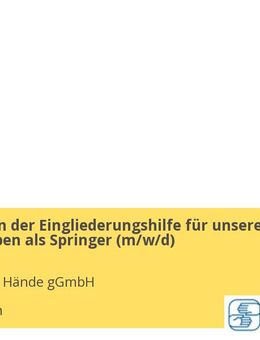 Fachkraft in der Eingliederungshilfe für unsere Wohngruppen als Springer (m/w/d) - München
