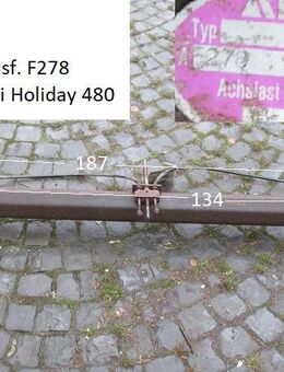 Alko Achse B800-5, 900kg gebraucht, passend zB Wilk Safari Holiday 480 (Stoßdämpfer sind wie neu) ca 187cm - Schotten Zentrum