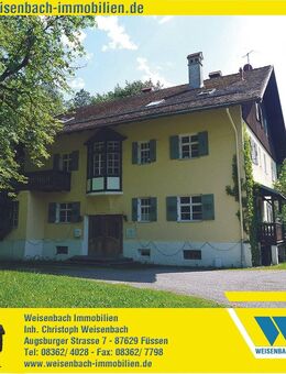 EIN EINZIGARTIGES ANWESEN MIT PARKÄHNLICHEM GRUNDSTÜCK UND TOLLEM BERGBLICK - Füssen