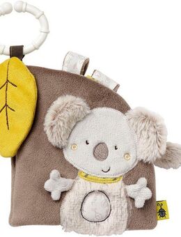 Fehn Greifspielzeug Australia, Stoffbuch, mit Ring zur Befestigung an Kinderwagen, Babyschale oder Bett