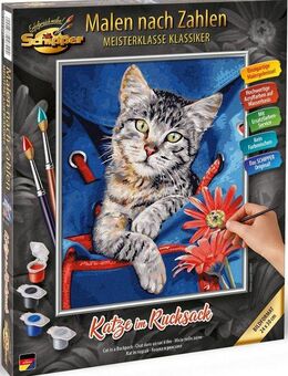 Schipper Malen nach Zahlen Meisterklasse Klassiker - Katze im Rucksack, Made in Germany