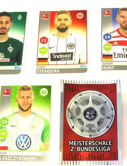 5 Sticker - Sammelsticker - Aufkleber - Fußball Bundesliga 2017 / 2018 - NEU - Biebesheim (Rhein)