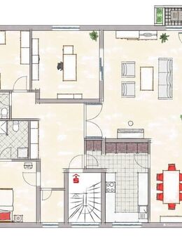 Freie 5,5-Zimmer-Eigentumswohnung (ca. 148 m²) im 3-Familienhaus mit Balkon, Stellplatz, Gartenanteil und Garage - Marl (Nordrhein-Westfalen)