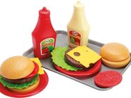 dantoy Spiellebensmittel Burger Set auf Tablett 17-teilig, (17-tlg), Made in Europe