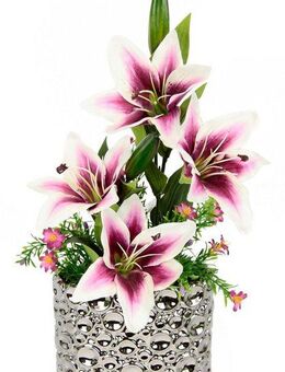 Kunstpflanze Lilien, I.GE.A., Höhe 44 cm, Arrangement im Topf