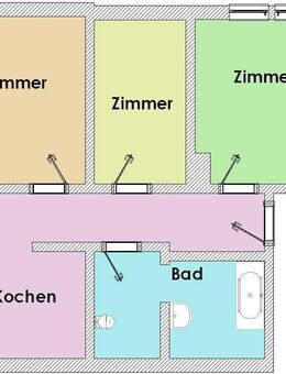 3-Raumwohnung in Hörlitz mit EBK - Schipkau