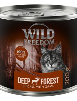 Wild Freedom Adult 6 x 200 g - getreidefreie Rezeptur - Deep Forest: Wild & Huhn